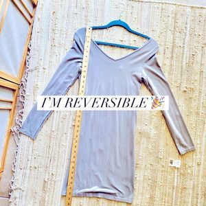 Reversible V or U collar.33” Stretchy Bodycon Form Fit/Layerable/Sexy/Versatile